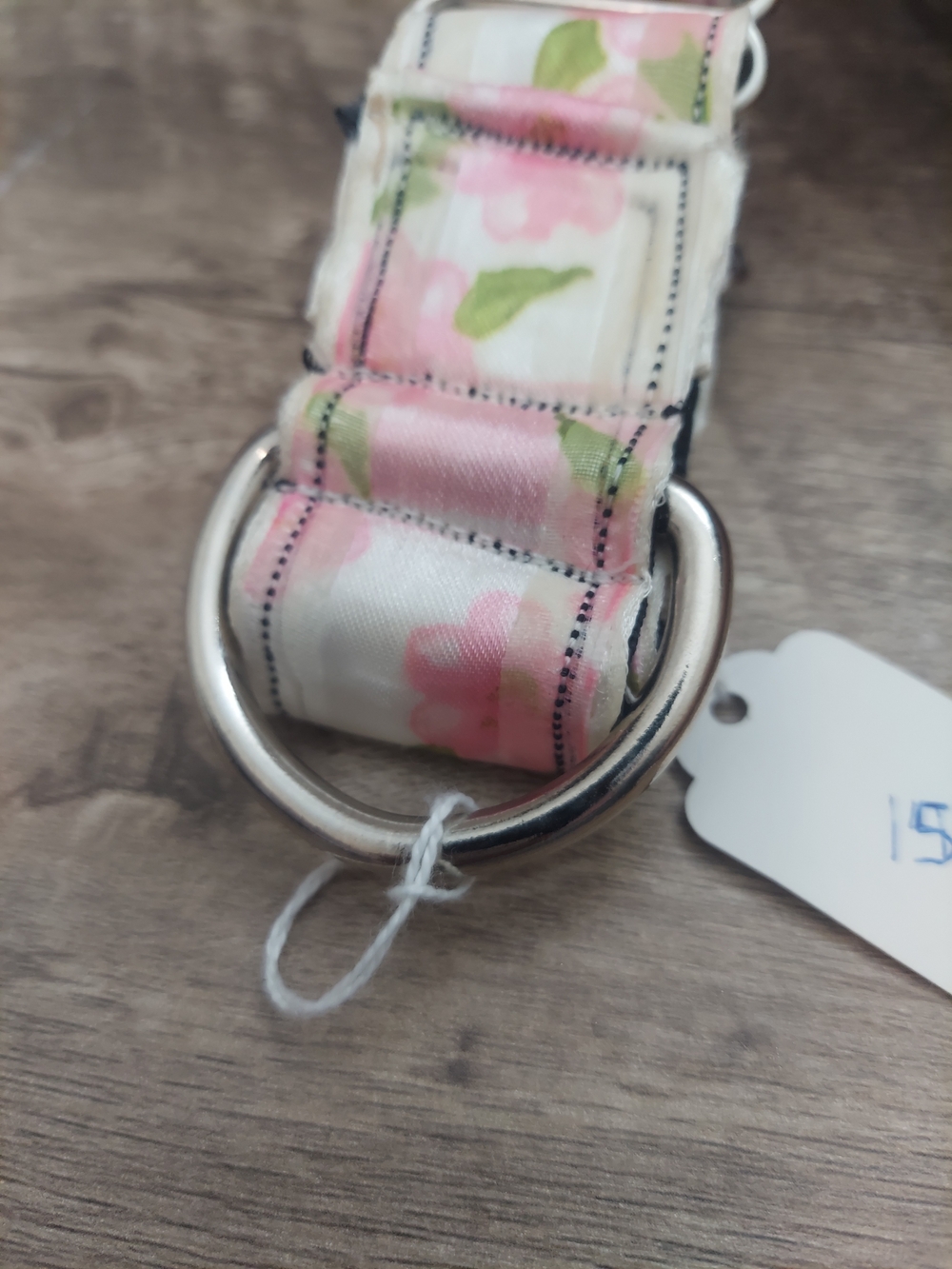 Custom Martingale Dog Collar 1.5" Pink White Watercolor Floral Whippet 15" - Picture 4 of 7